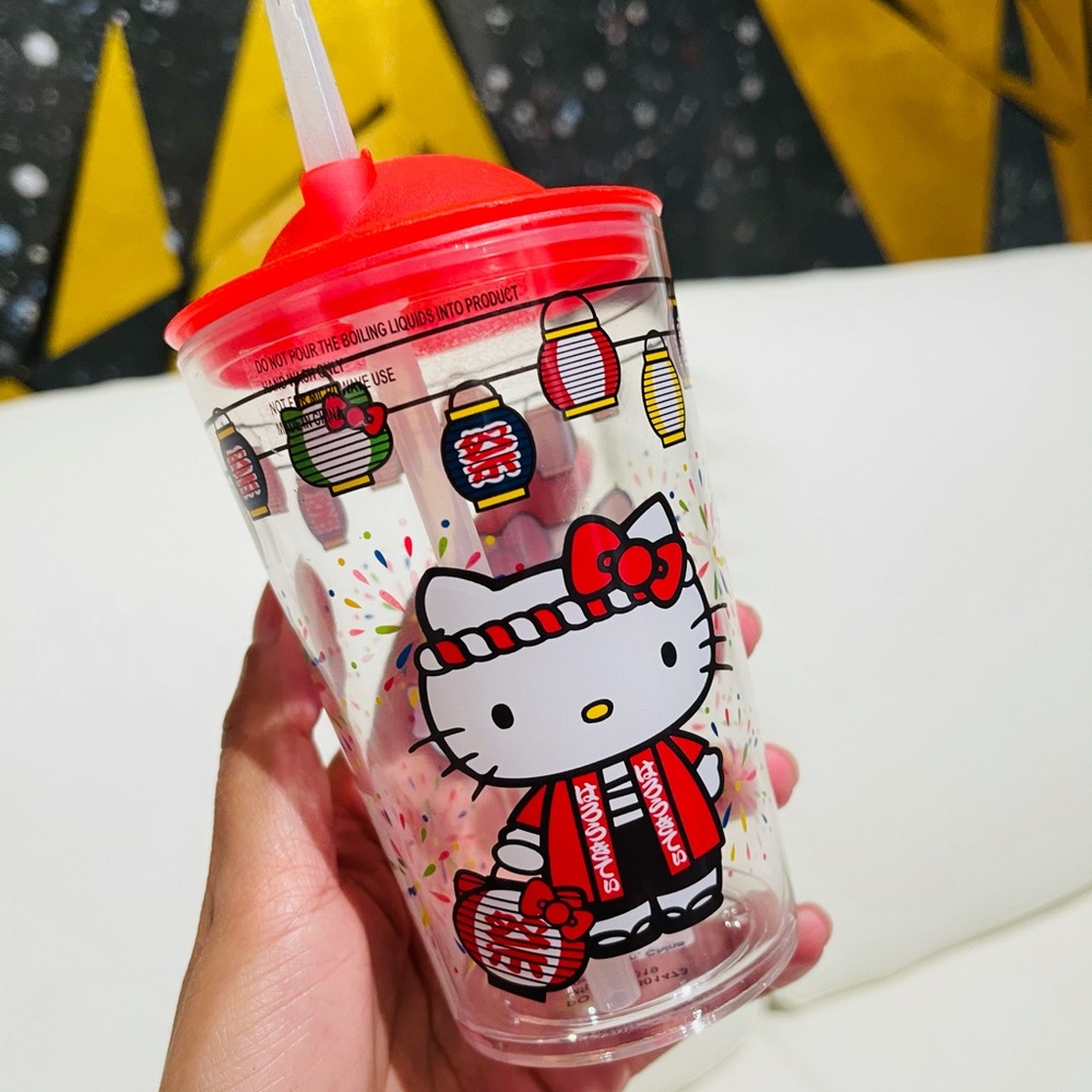 Hellokitty 2 Plastic Cup With Straw - image 3